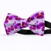 Papion personalizat, model panselute flori alb-mov